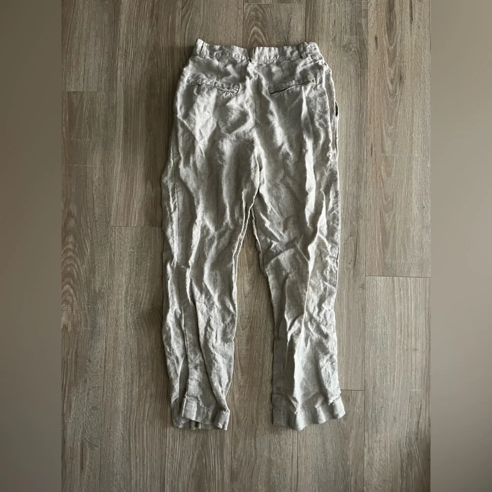 Reformation Light Beige Linen Pants